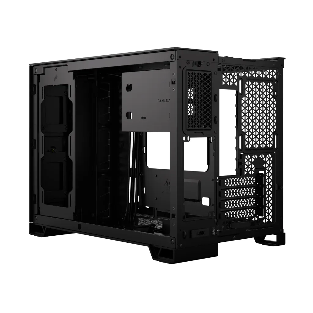 2500D Airflow Black Mid-Tower Dual Chamber PC Case; 2x 3.5'' | 2x 2.5'' Drive Bays; Up to 360mm Radiator compatible - Image 25