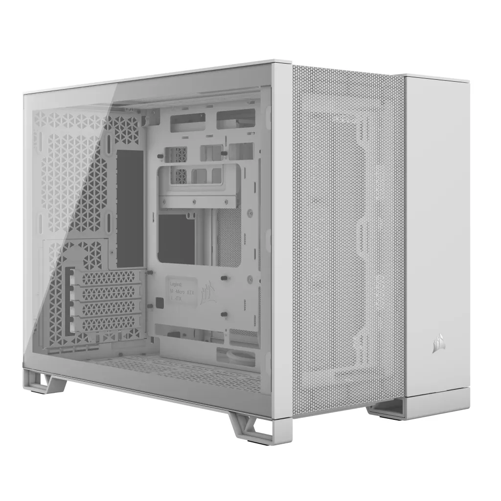 2500D Airflow White Mid-Tower Dual Chamber PC Case; 2x 3.5'' | 2x 2.5'' Drive Bays; Up to 360mm Radiator compatible - Image 18