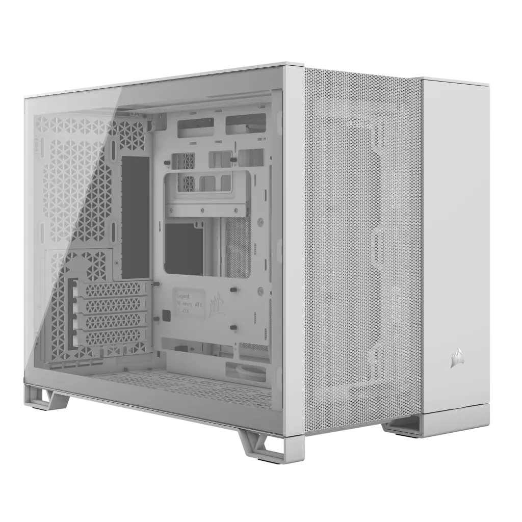 2500D Airflow White Mid-Tower Dual Chamber PC Case; 2x 3.5'' | 2x 2.5'' Drive Bays; Up to 360mm Radiator compatible - Image 23