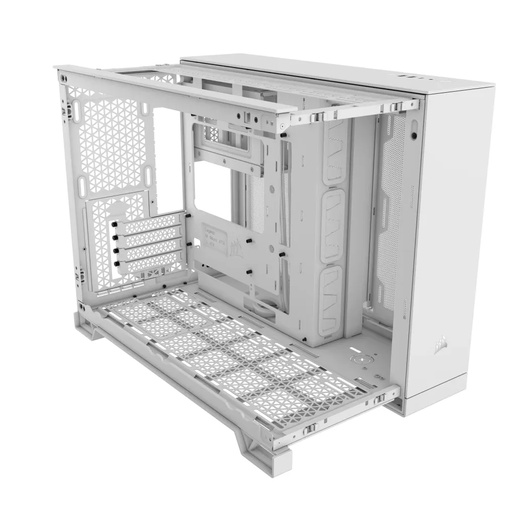 2500D Airflow White Mid-Tower Dual Chamber PC Case; 2x 3.5'' | 2x 2.5'' Drive Bays; Up to 360mm Radiator compatible - Image 25
