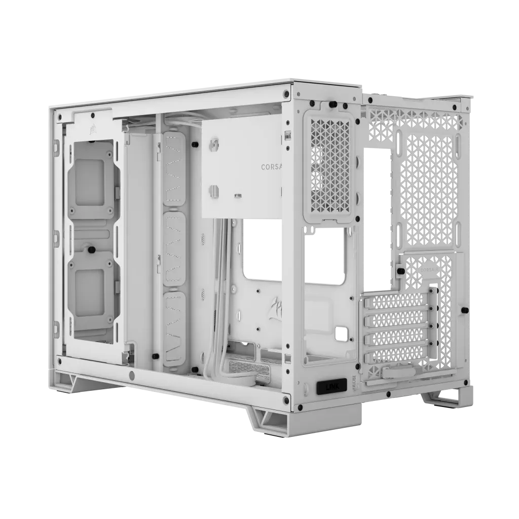 2500D Airflow White Mid-Tower Dual Chamber PC Case; 2x 3.5'' | 2x 2.5'' Drive Bays; Up to 360mm Radiator compatible - Image 26