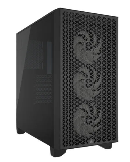 3000D RGB AIRFLOW Black Mid-Tower PC Case; 2x 3.5'' | 2x 2.5'' Drive Bays; Up to 360mm Radiator compatible; 3x 120mm fan incl - Image 16