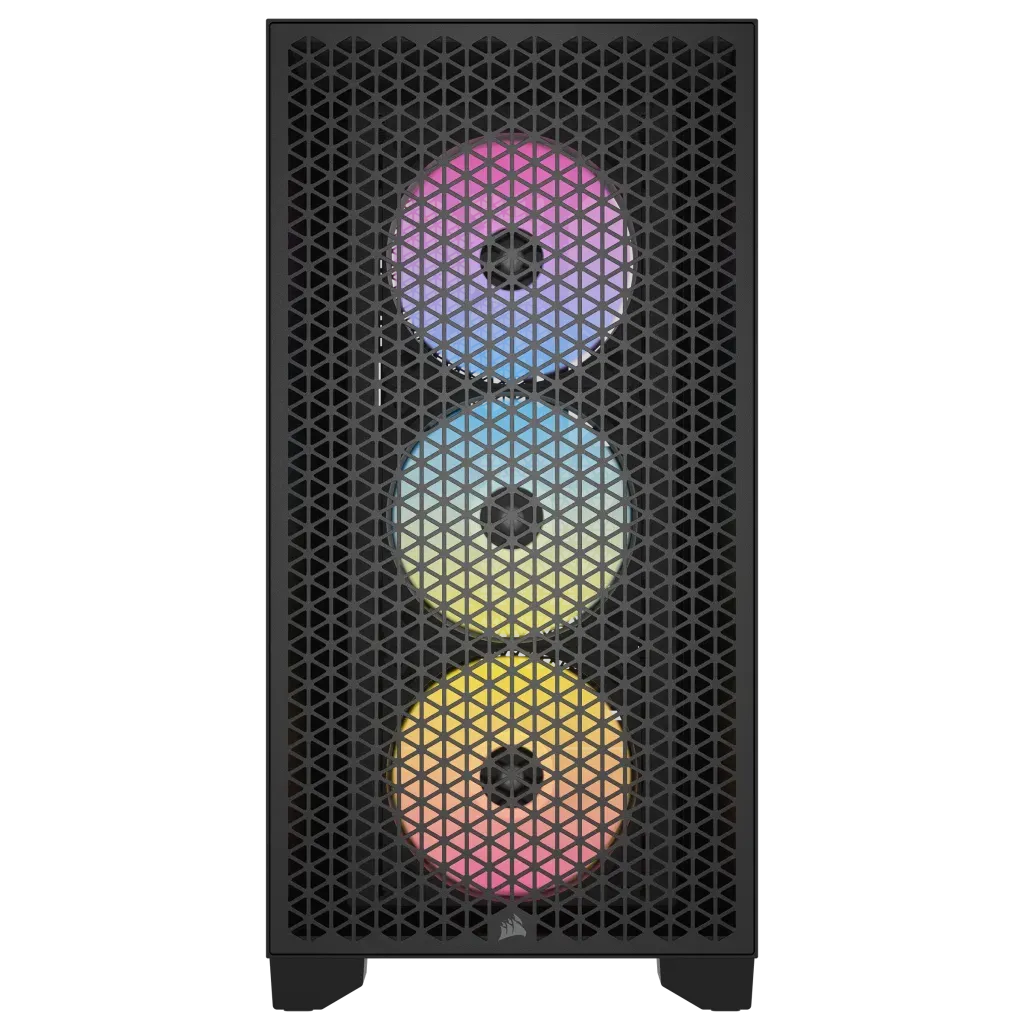 3000D RGB AIRFLOW Black Mid-Tower PC Case; 2x 3.5'' | 2x 2.5'' Drive Bays; Up to 360mm Radiator compatible; 3x 120mm fan incl - Image 19