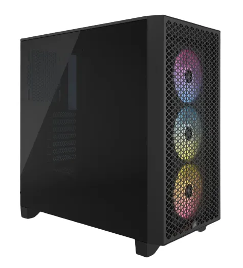 3000D RGB AIRFLOW Black Mid-Tower PC Case; 2x 3.5'' | 2x 2.5'' Drive Bays; Up to 360mm Radiator compatible; 3x 120mm fan incl - Image 21