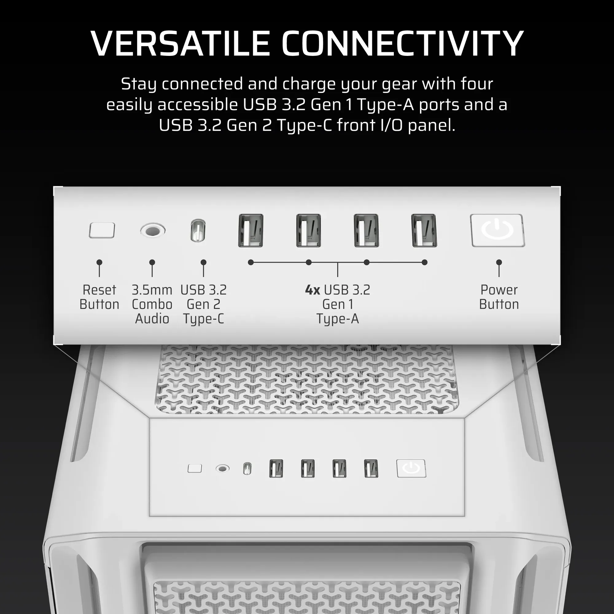 5000T Mid-Tower PC Case; White