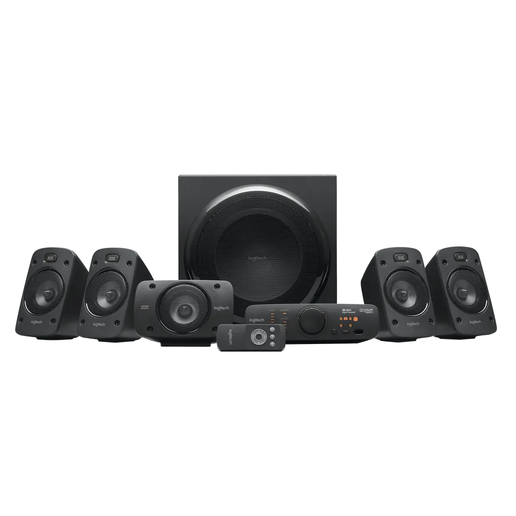 980-000468 - LOGI Desktop Speakers Z906 Surround sound speaker 5.1 3.5mm 500W RMS Dolby Digital & DTS Decoding Wall Mountable
