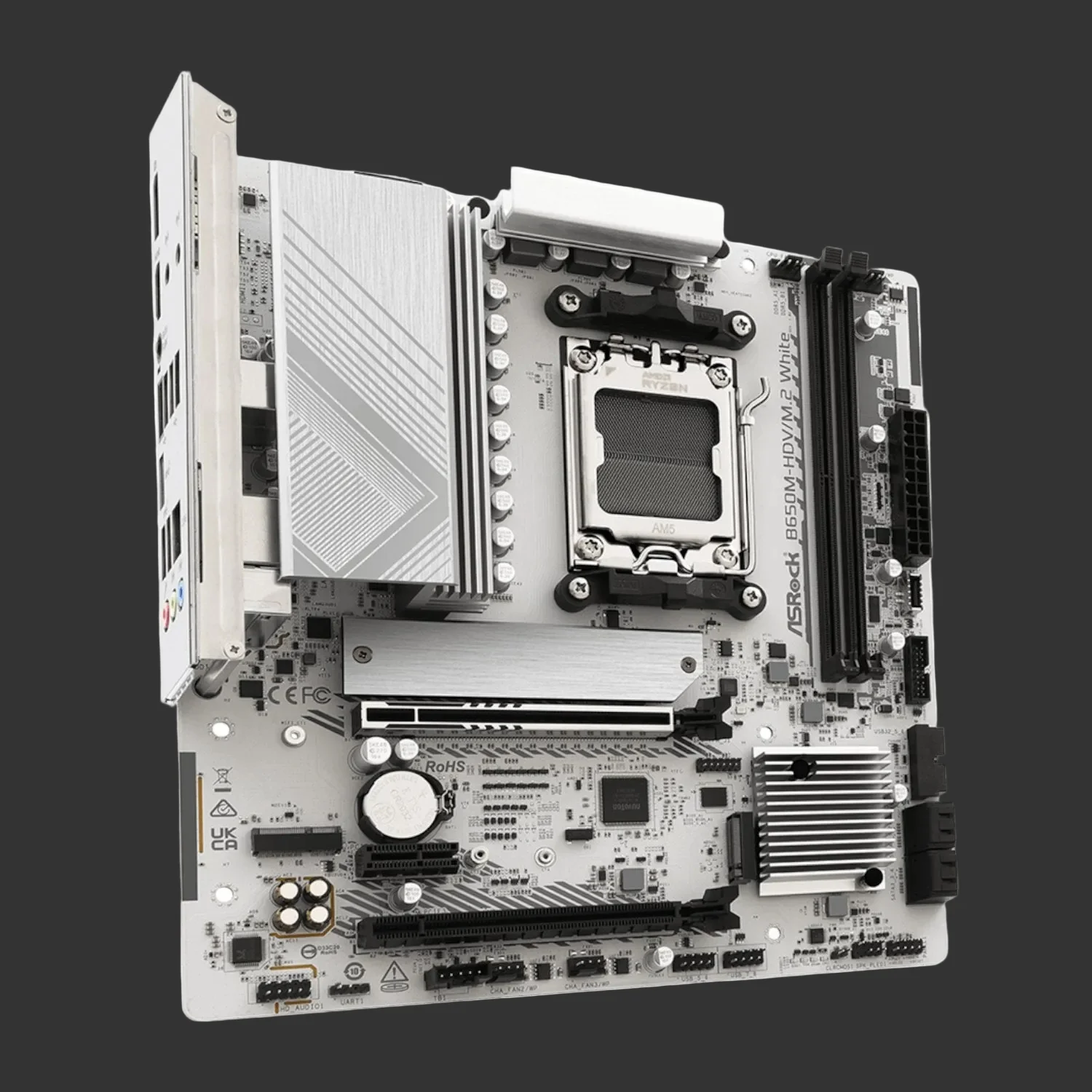 ASRock B650M-HDV/M.2 AM5 Micro-ATX Motherboard - White