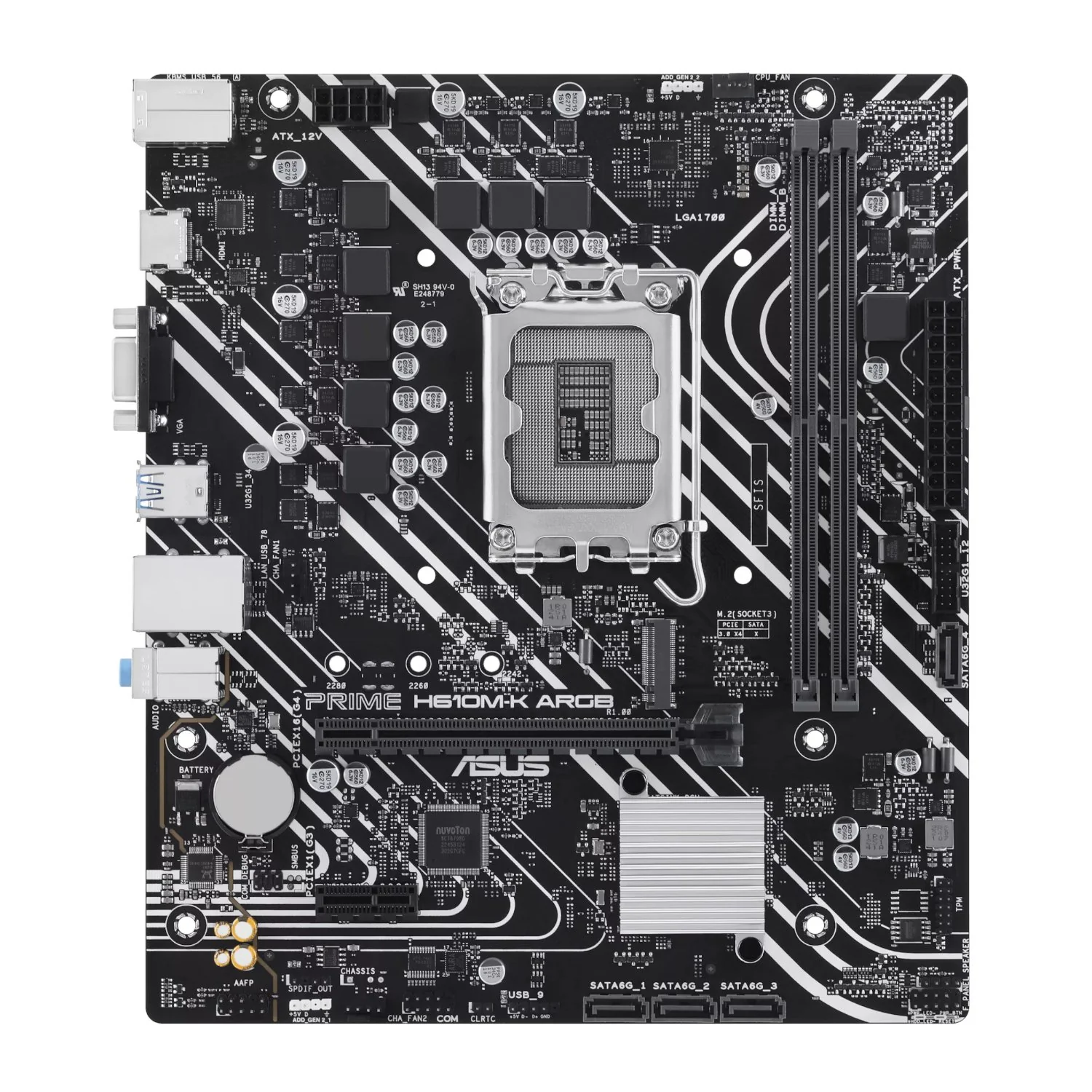 Asus PRIME H610M-K ARGB Intel LGA1700 M-ATX Motherboard - Image 3