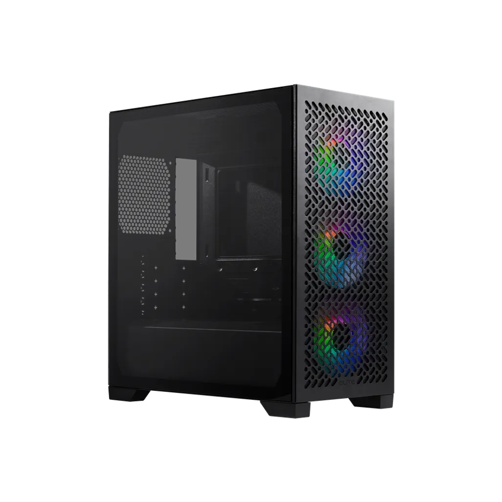 Cooler Master Masterbox Elite 302 Mirco-ATX Airflow PC with pre-installed 3x 120mm RGB fans case