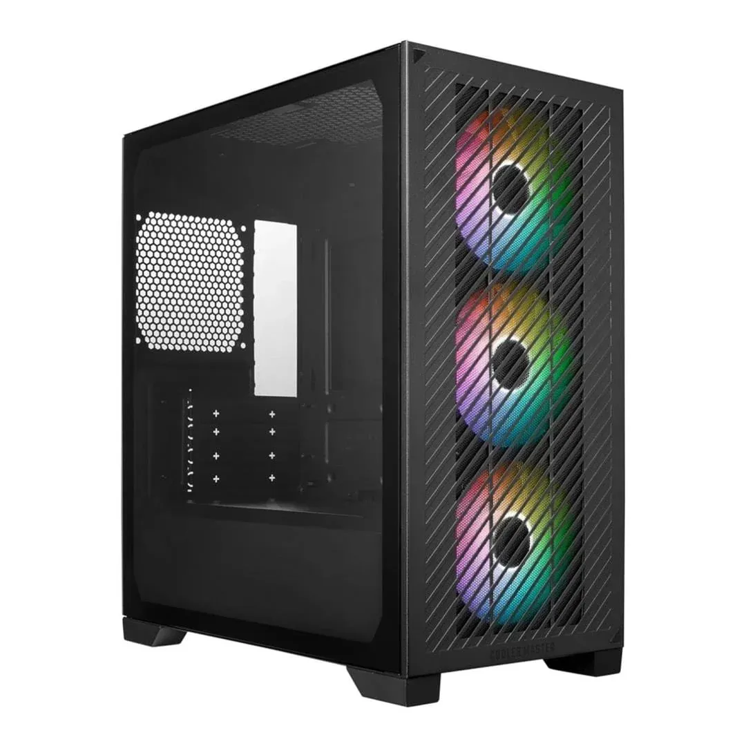 Cooler Master Masterbox Elite 301 Mirco-ATX Airflow PC with pre-installed 3x 120mm RGB fans case - Image 6
