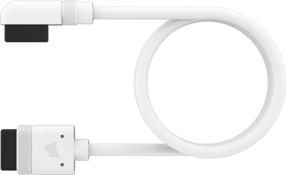 Corsair iCUE LINK Cable; 1x 600mm with Straight/Slim 90° connectors; White - Image 7