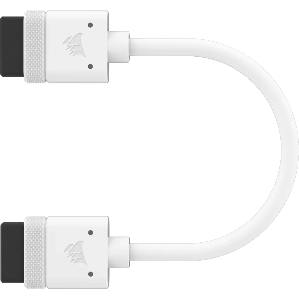 Corsair iCUE LINK Cable; 2x 100mm with Straight connectors; White - Image 6