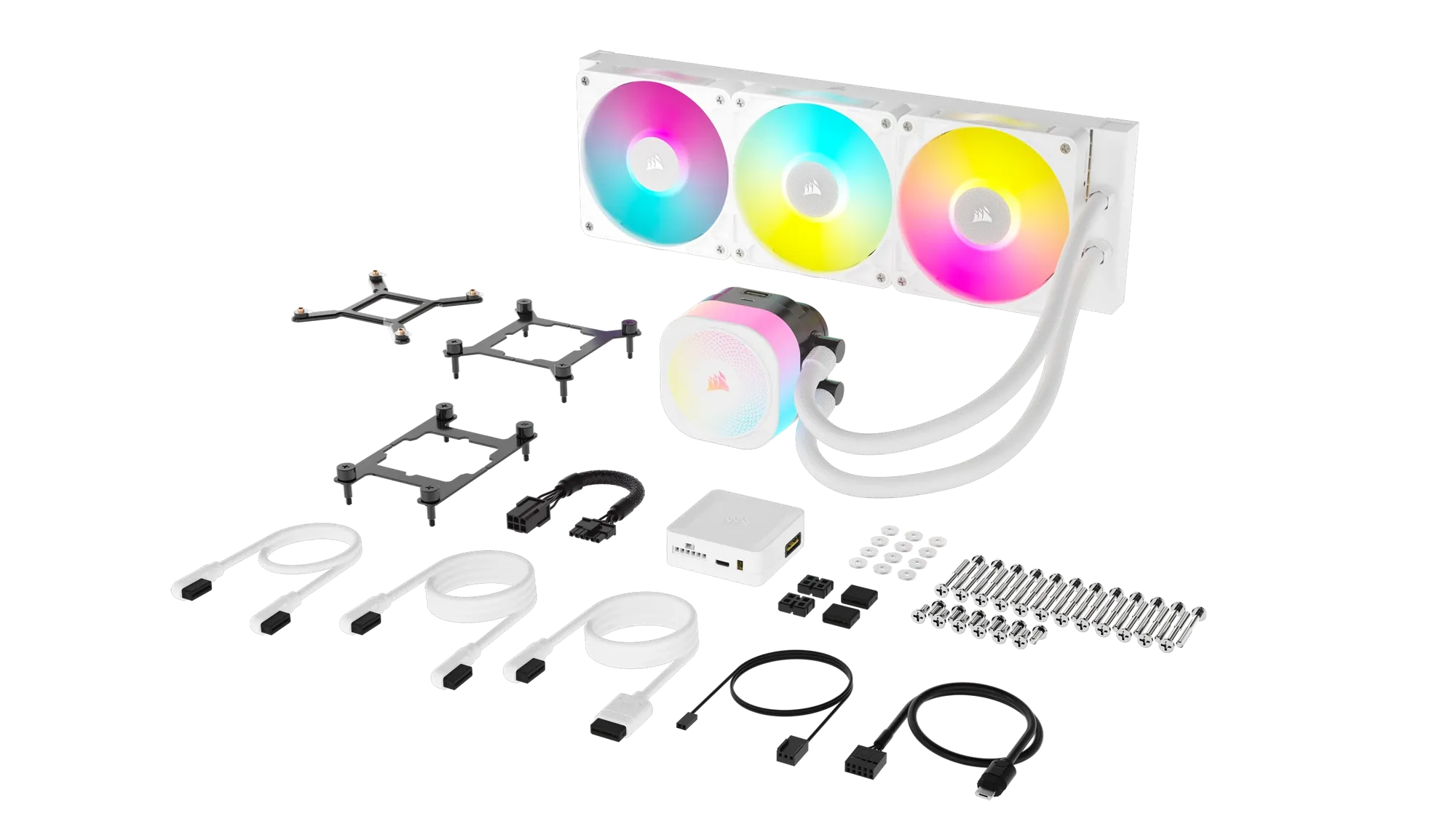 Corsair iCUE LINK TITAN 360 RX RGB Liquid CPU Cooler - White _ RX120 RGB Fans _ Fits Intel LGA 1851/1700; AMD® AM5/AM4. - Image 9