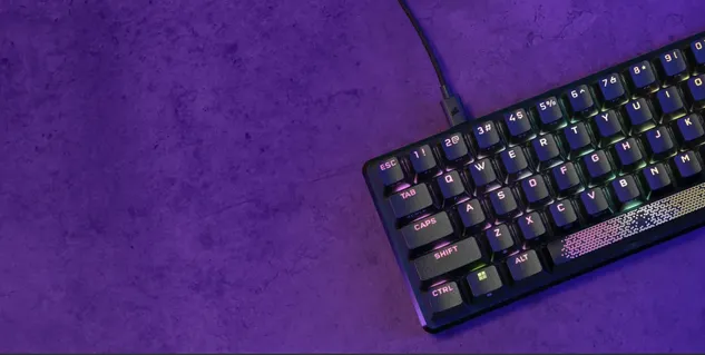 Corsair K65 PRO MINI RGB 65% Optical-Mechanical Gaming Keyboard - Corsair OPX switches - Black - Image 4