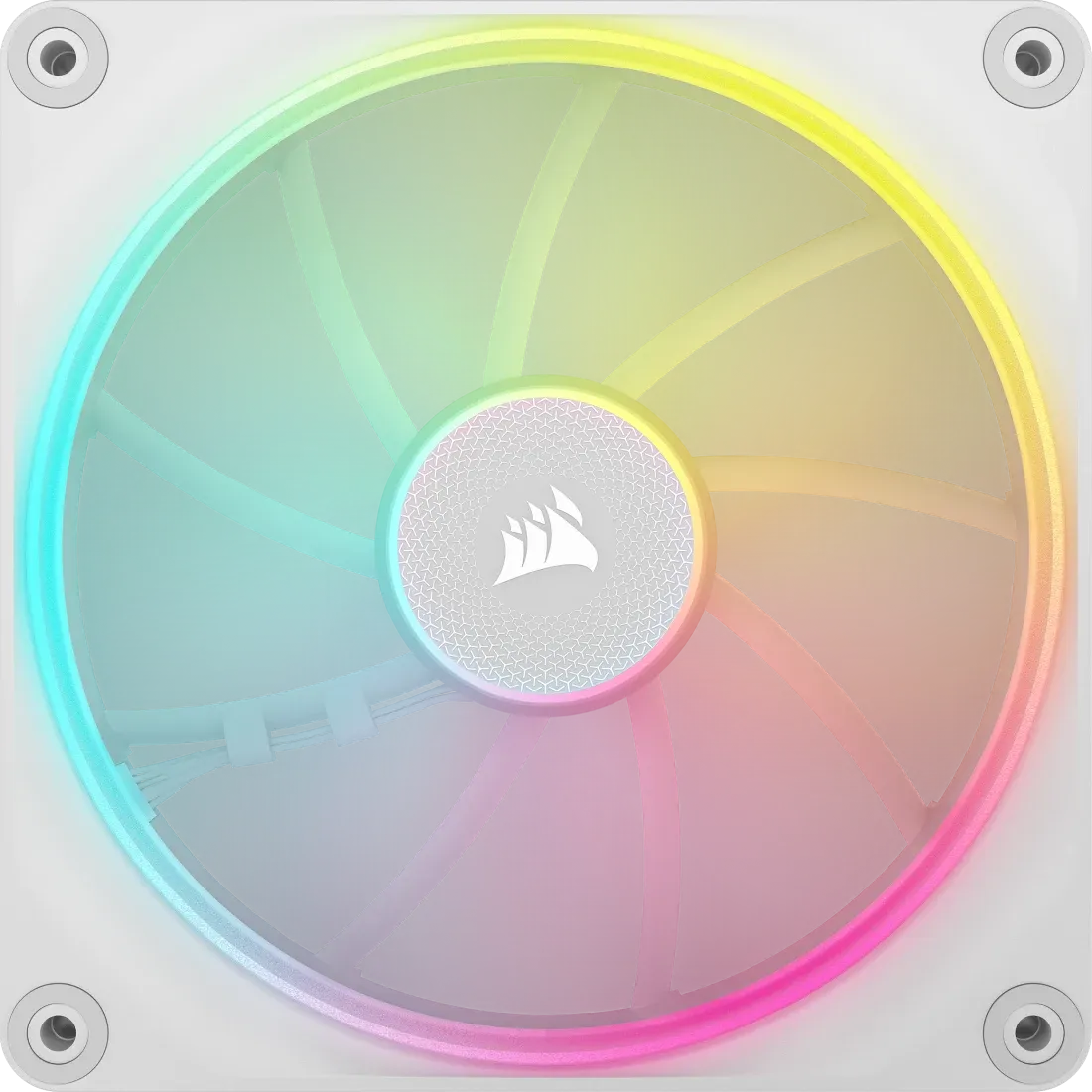 Corsair LX RGB Series; iCUE LINK LX140 RGB White; 140mm Fan; Dual Pack; iCUE LINK System Hub Included - Image 4
