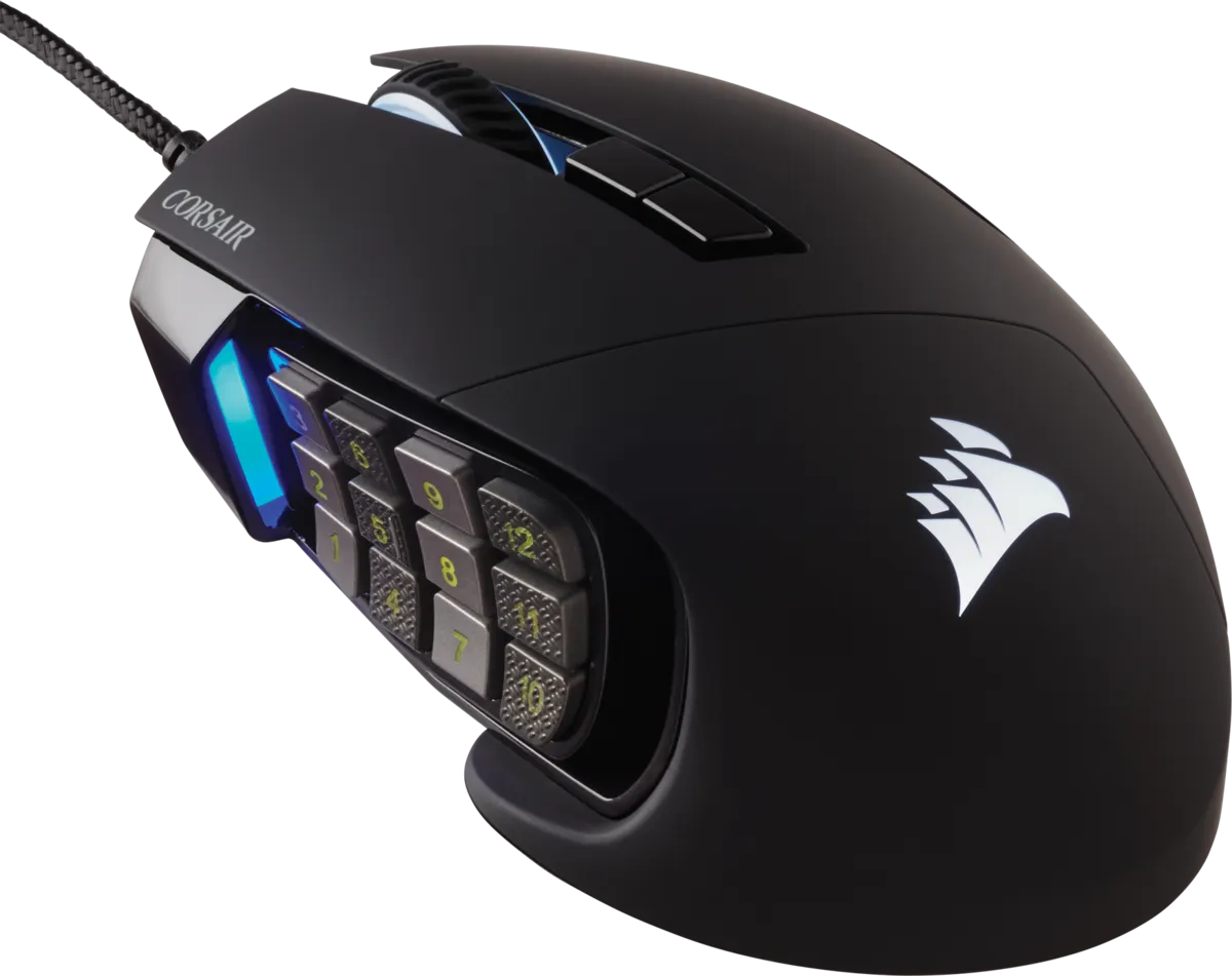 Corsair SCIMITAR ELITE RGB Optical MOBA/MMO Gaming Mouse; 18;000 DP; Black - Image 10
