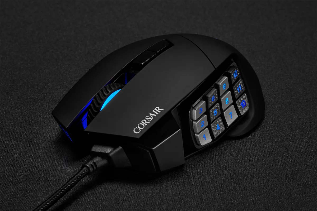 Corsair SCIMITAR ELITE RGB Optical MOBA/MMO Gaming Mouse; 18;000 DP; Black - Image 11