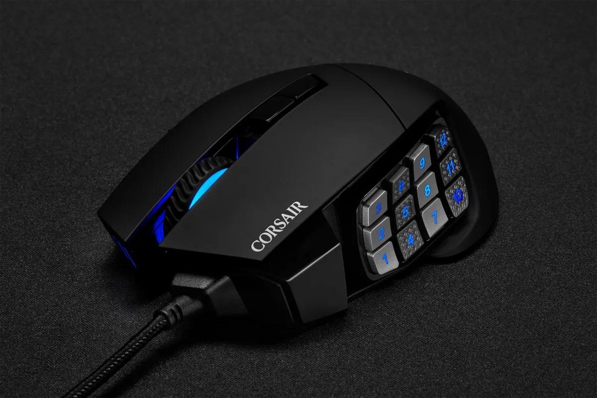 Corsair SCIMITAR ELITE RGB Optical MOBA/MMO Gaming Mouse; 18;000 DP; Black - Image 12
