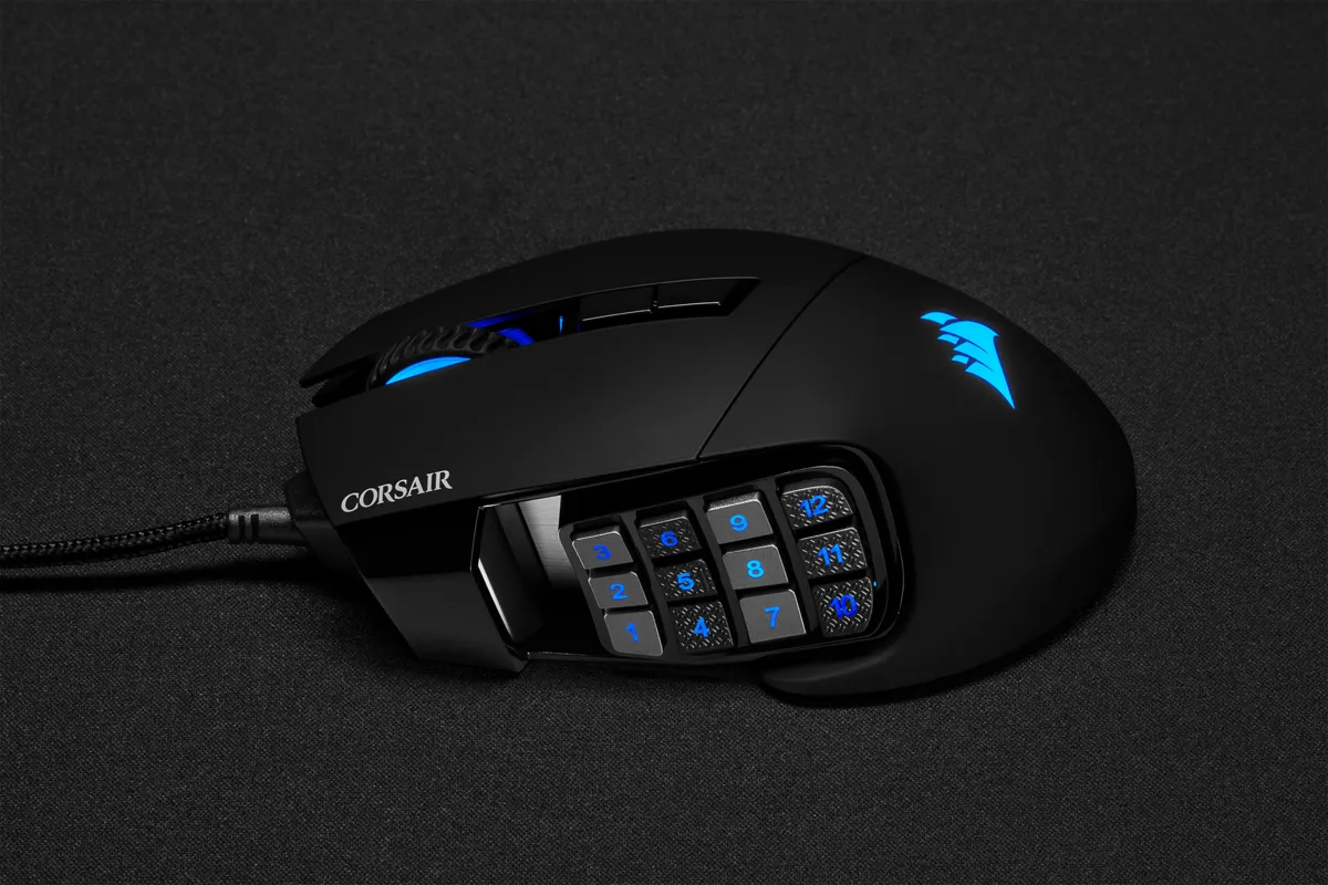 Corsair SCIMITAR ELITE RGB Optical MOBA/MMO Gaming Mouse; 18;000 DP; Black - Image 3