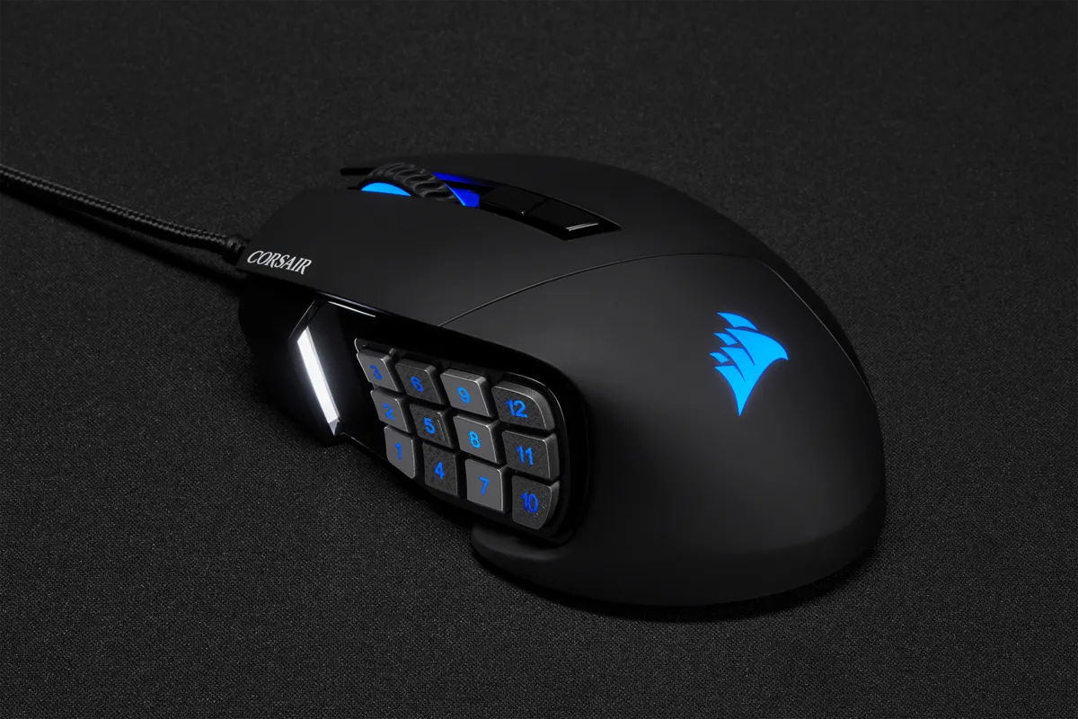 Corsair SCIMITAR ELITE RGB Optical MOBA/MMO Gaming Mouse; 18;000 DP; Black - Image 30