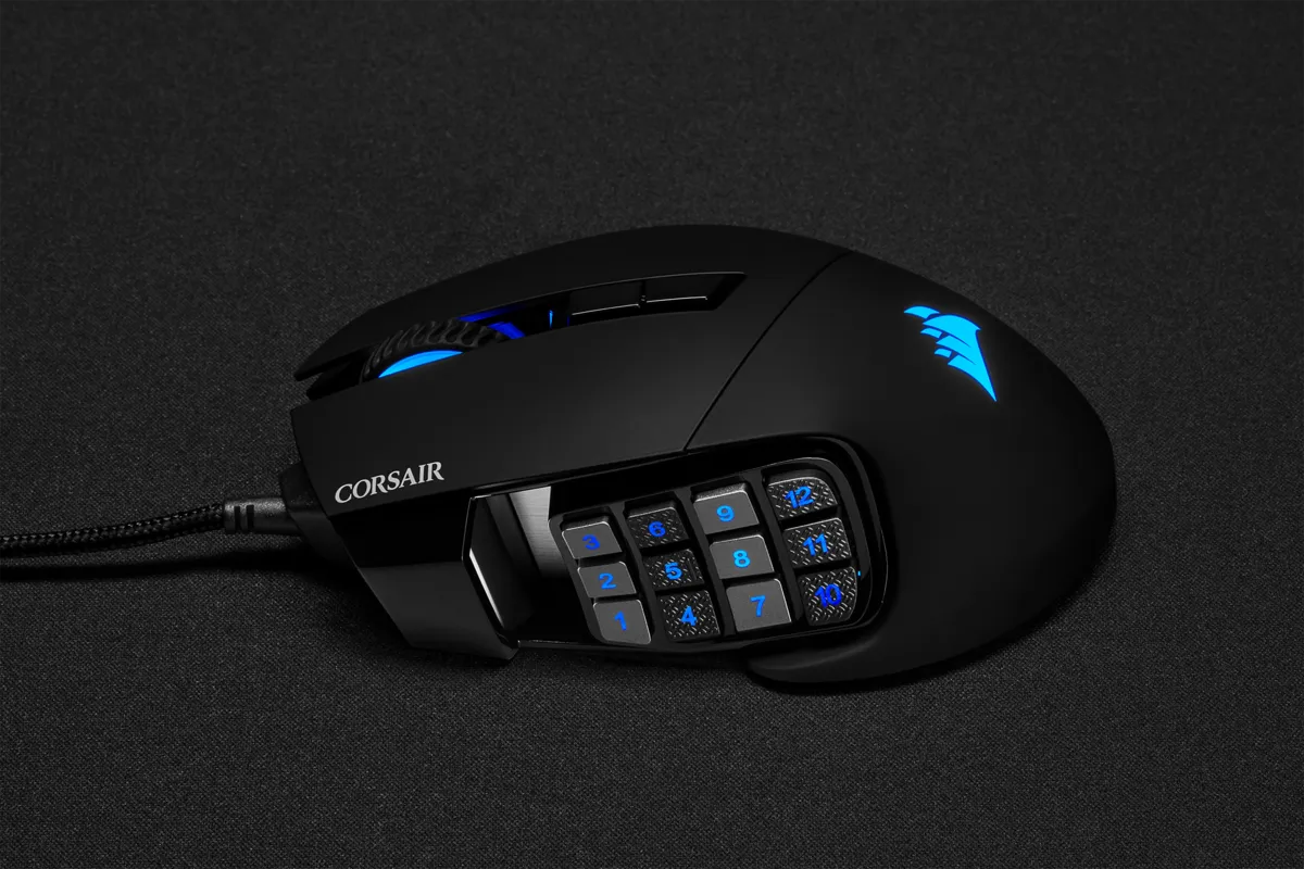 Corsair SCIMITAR ELITE RGB Optical MOBA/MMO Gaming Mouse; 18;000 DP; Black - Image 4