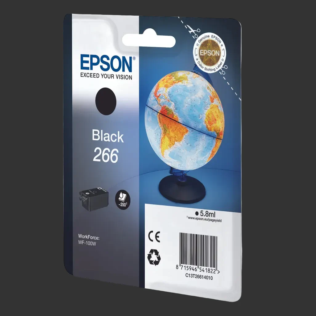 Epson 266 Globe Single Black Ink - WF-100W