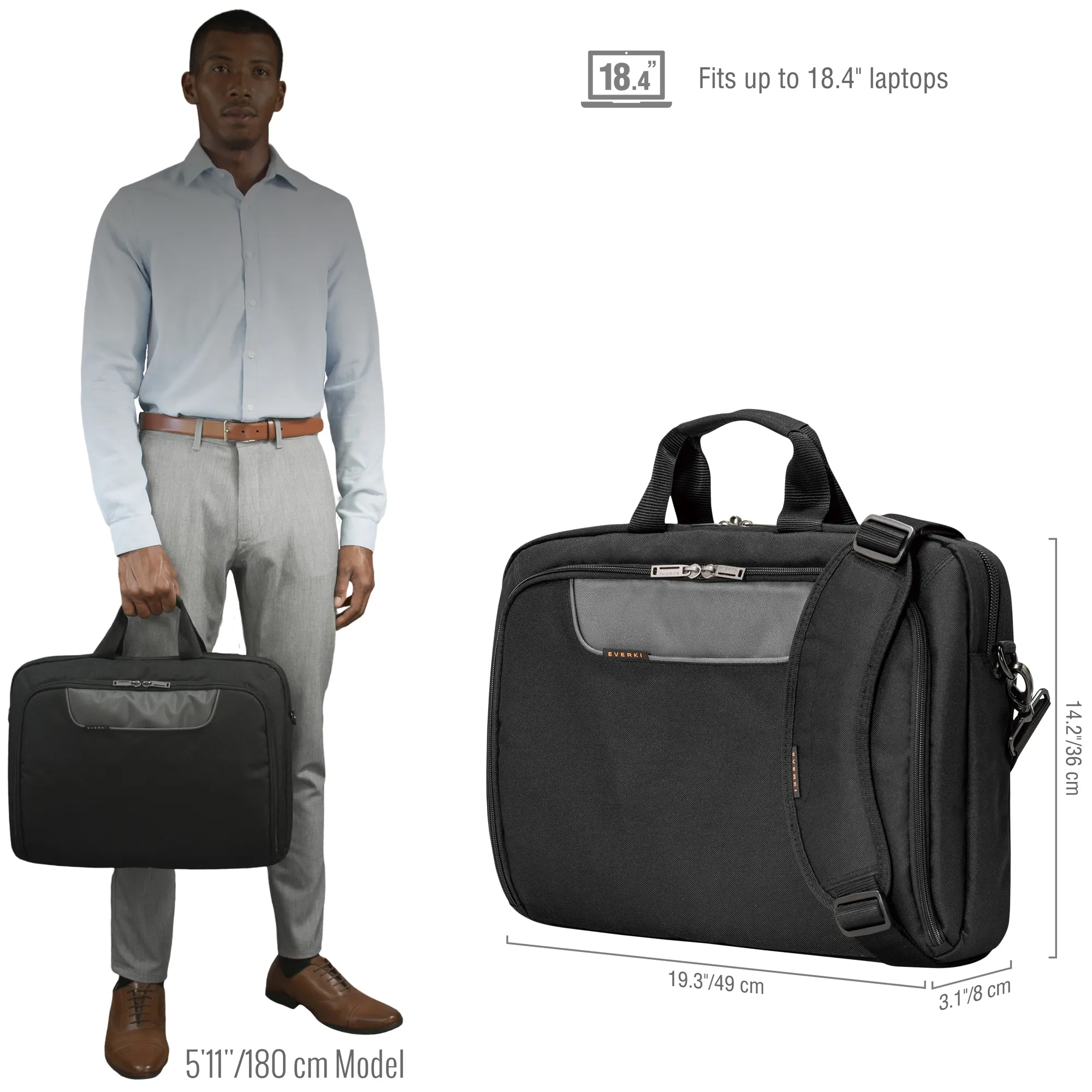 EVERKI EKB407NCH18 ADVANCE 18.4'' NOTEBOOK BRIEFCASE BAG - Image 7