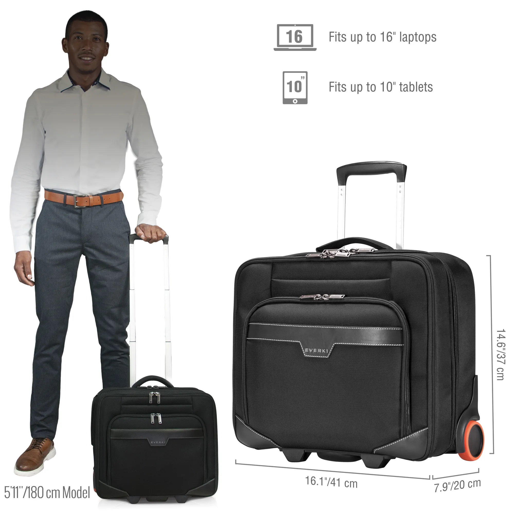 EVERKI EKB440 JOURNEY LAPTOP TROLLEY BAG - 11'' TO 16'' - Image 25