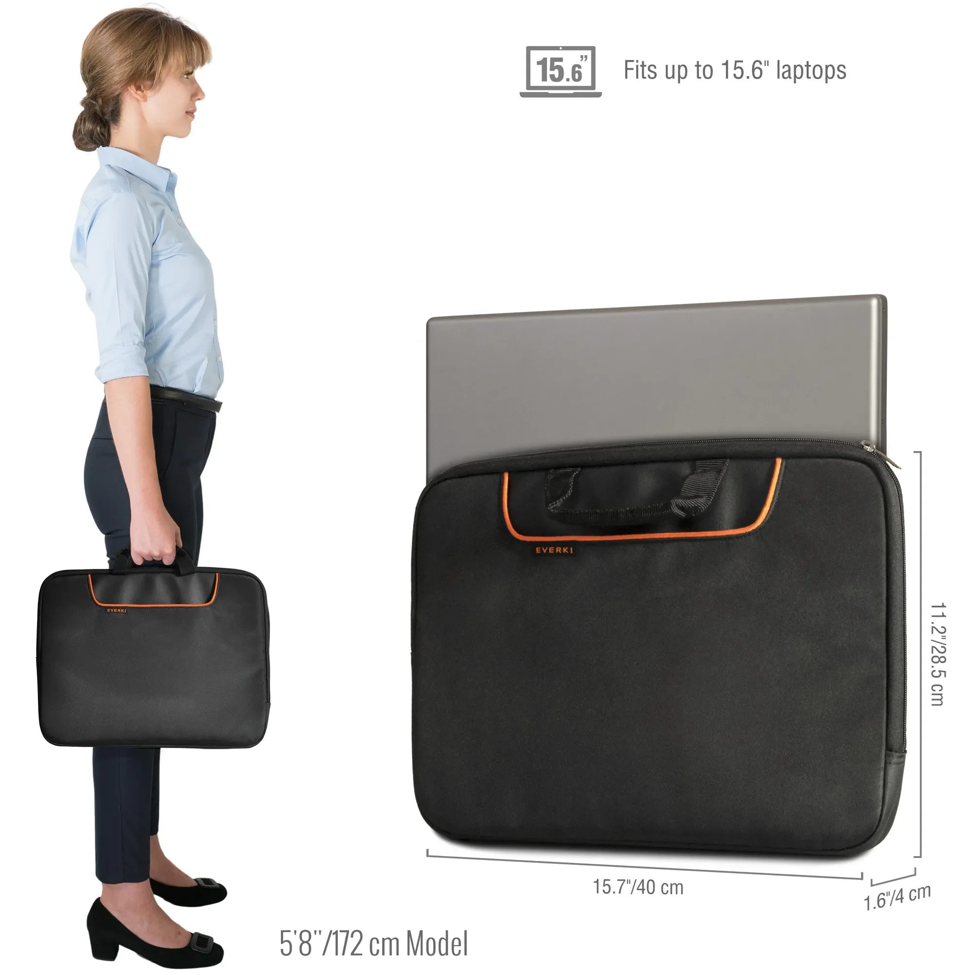 EVERKI EKF808S15B 808-15 15.6” LAPTOP SLEEVE WITH MEMORY FOAM - Image 9