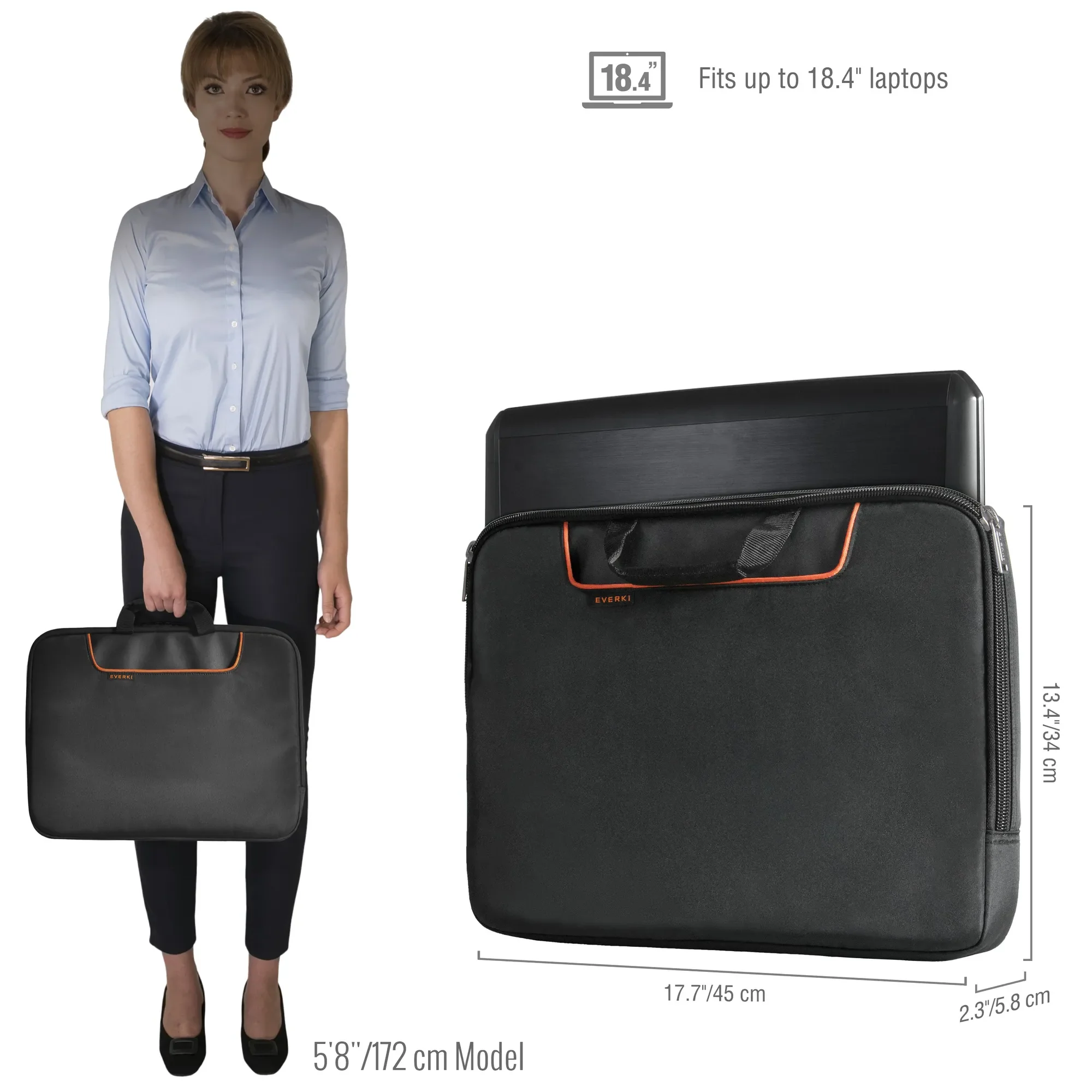 EVERKI EKF808S18B 808-18 18.4” LAPTOP SLEEVE WITH MEMORY FOAM - Image 8