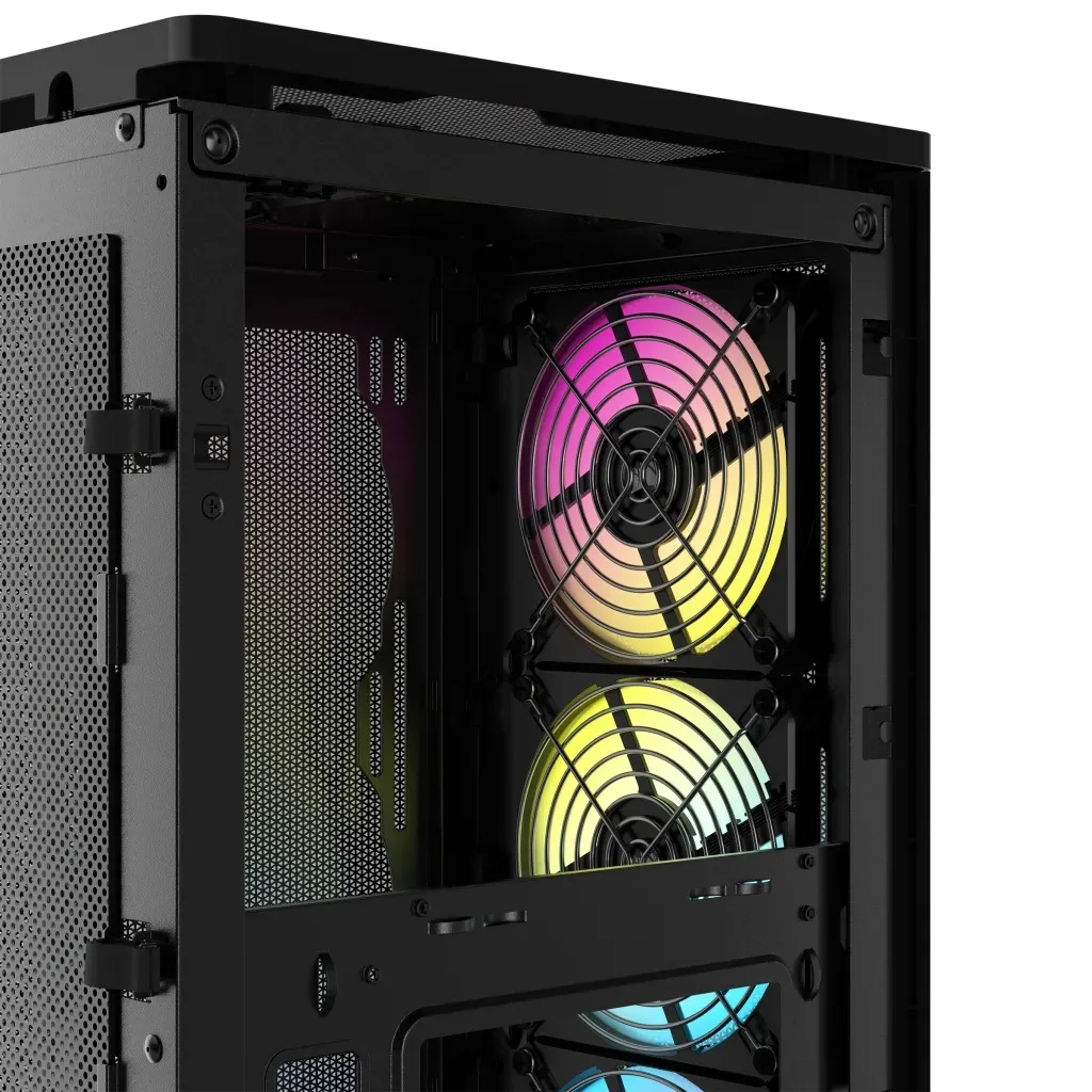 iCUE 2000D RGB AIRFLOW Black Mini-ITX PC Case; 3x 2.5'' Drive Bays; Up to 360mm Radiator compatible; 2x 120mm fan incl - Image 35
