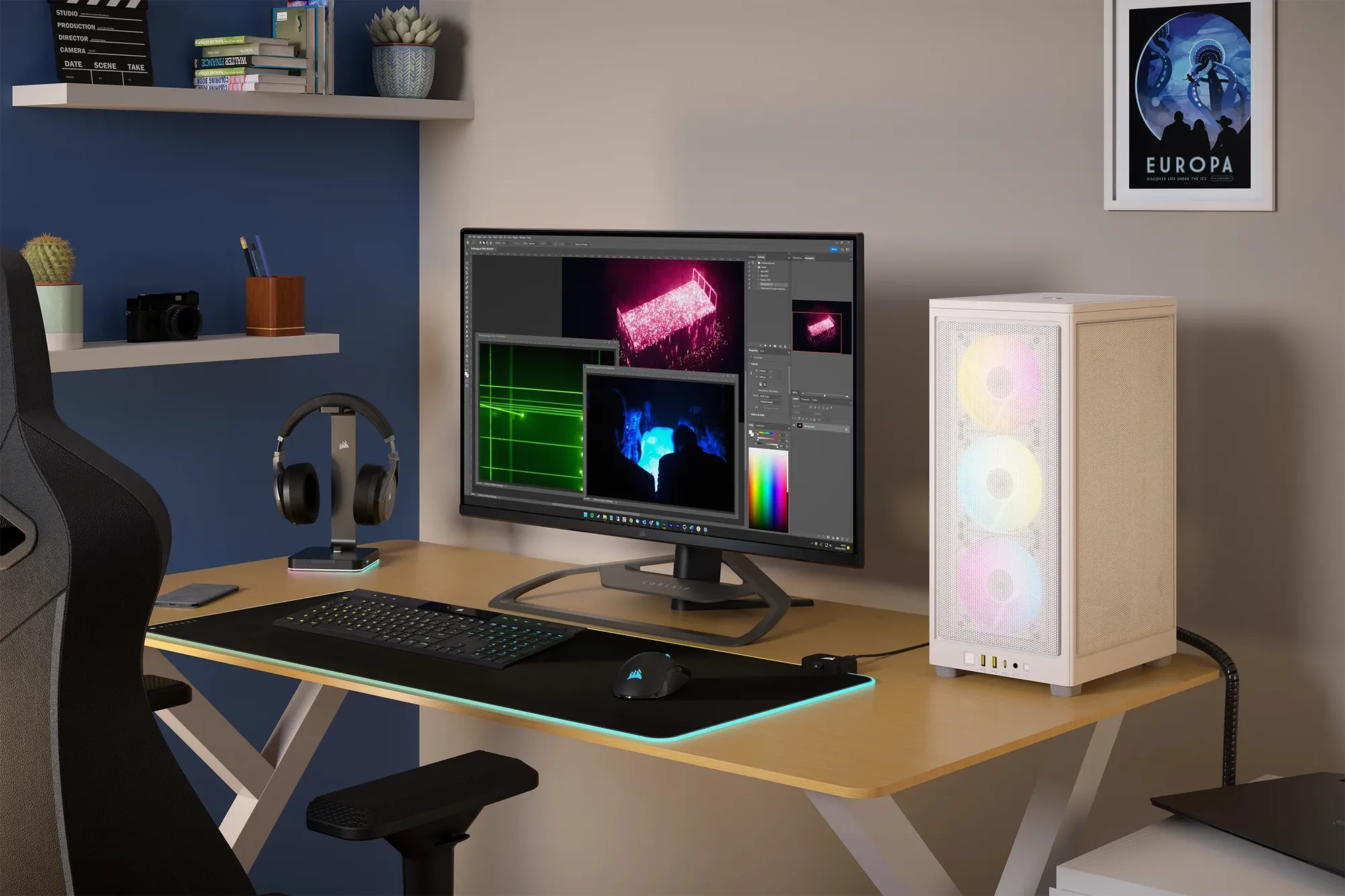 iCUE 2000D RGB AIRFLOW White Mini-ITX PC Case; 3x 2.5'' Drive Bays; Up to 360mm Radiator compatible; 2x 120mm fan incl - Image 20