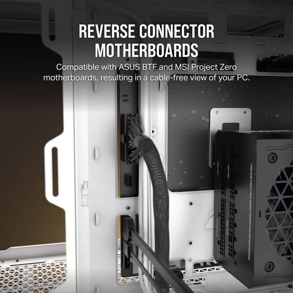 iCUE 2500X Micro ATX Black Dual Chamber PC Case; 2x 2.5'' Drive Bays; 2x 3.5''; Up to 360mm Radiator compatible - Image 4