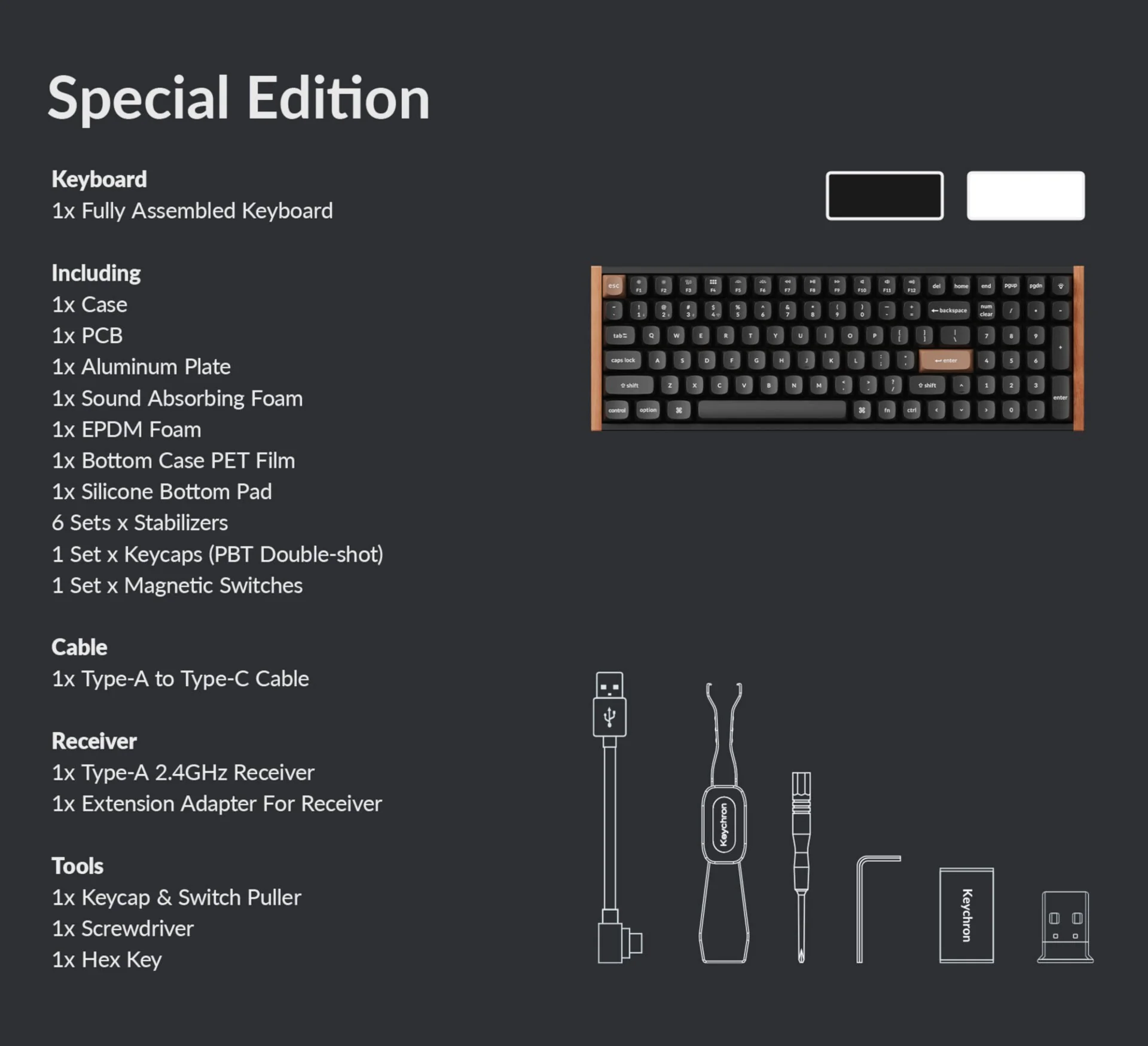 Keychron K4 HE 96% Magnetic Switch Hot-Swap RGB Wireless Keyboard – White (Wood + Aluminium) - Image 6