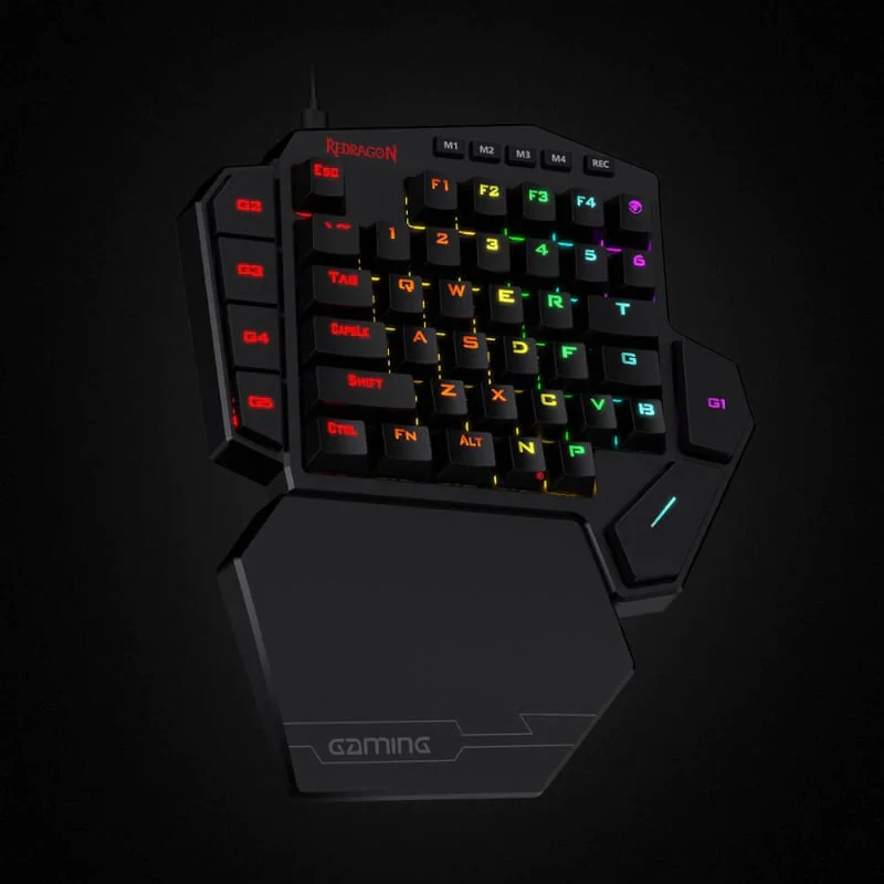 REDRAGON Diti Elite Pro One-Handed RGB Wireless Mechanical Gaming Keyboard - Black - Image 4