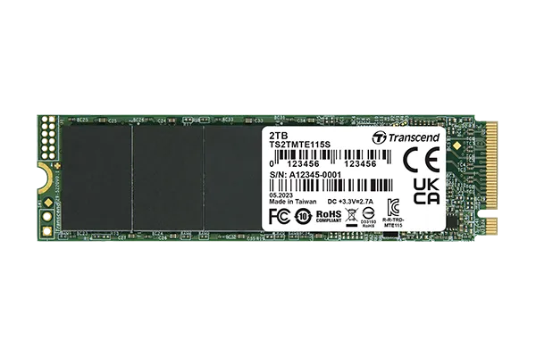 TRANSCEND 1TB MTE115S PCI-E GEN 3x4 M.2 2280 SSD 3D NAND - 3200 MB/s Read 2000 MB/s Write - 400 TBW - Image 2