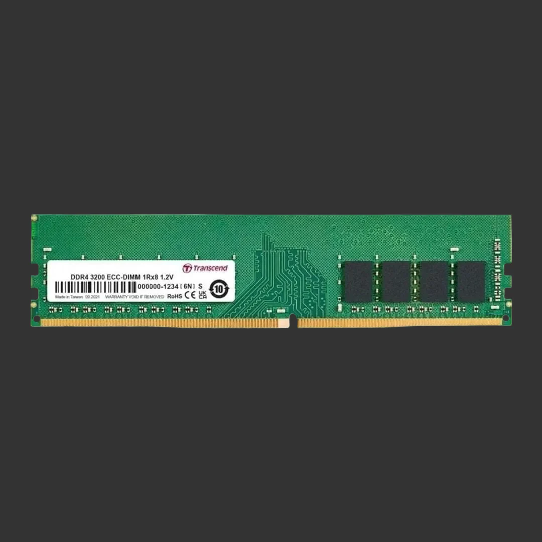 TRANSCEND 32GB DDR4-3200 ECC DIMM 2Rx8 2Gx8 CL22 1.2V