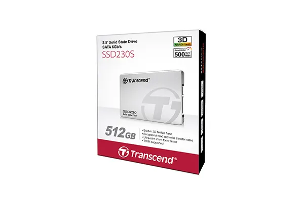 TRANSCEND 512GB SSD230S 2.5' SSD DRIVE - SATA III 3D NAND with DRAM cache - 560MB/s Read 500MB/s Write - 280TBW - Image 7