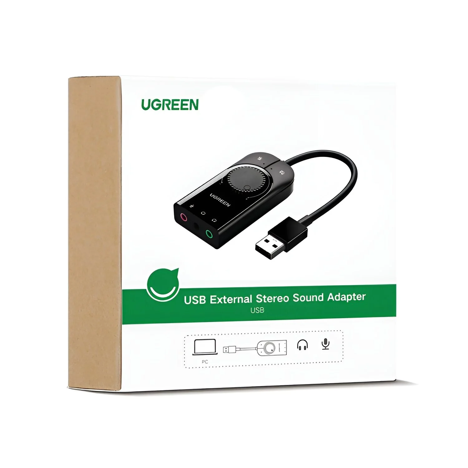 UGREEN CM129-40964 USB-A to 3.5mm External Stereo Sound Adapter - Black - Image 6