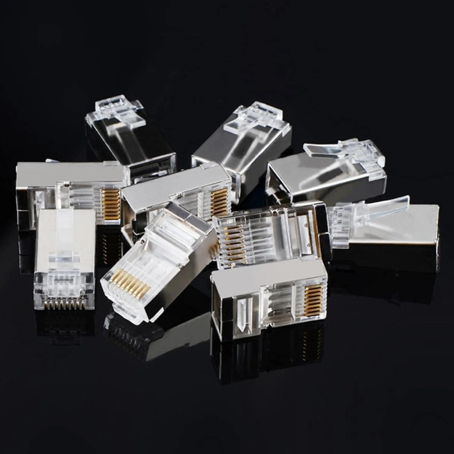 UGreen NW111 RJ45 Cat6 Ethernet Network Head 100 Pack - Silver/Transparent - Image 5