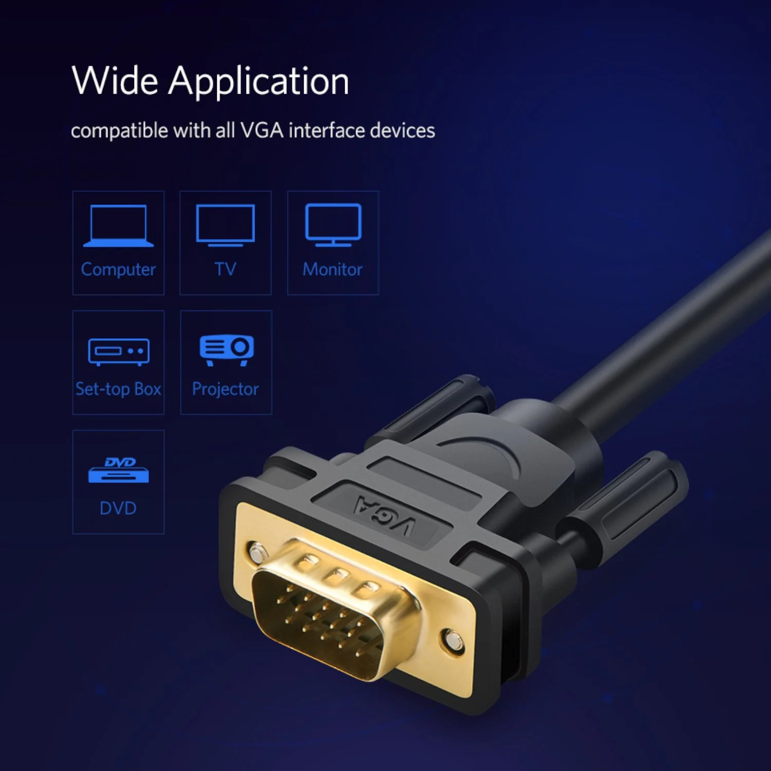 UGreen VG101 VGA Male to Male Cable 3M - Image 6